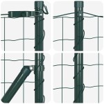 vidaXL Îngrădire cu stâlpi Verde 0.6 x 50 m Oțel vidaXL Îngrădire cu stâlpi Verde 0.6 x 50 m Oțel