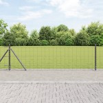 vidaXL Îngrădire cu stâlpi Gri 0.6 x 25 m Oțel