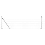 vidaXL Îngrădire cu stâlpi Argintiu 0.6 x 25 m Oțel