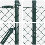 vidaXL Împrejmuire din plasă cu stâlpi Verde 1.2 x 10 m Oțel