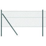 vidaXL Împrejmuire din plasă cu stâlpi Verde 0.4 x 25 m Oțel