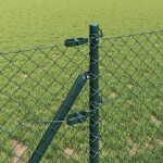vidaXL Împrejmuire din plasă cu stâlpi Verde 0.4 x 25 m Oțel