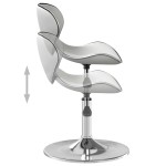 vidaXL Scaun de bar, alb, piele ecologică vidaXL Scaun de bar, alb, piele ecologică