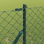 vidaXL Împrejmuire din plasă cu stâlpi Verde 1.2 x 25 m Oțel