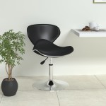vidaXL Scaun de bar, negru, piele ecologică vidaXL Scaun de bar, negru, piele ecologică