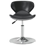 vidaXL Scaun de bar, negru, piele ecologică vidaXL Scaun de bar, negru, piele ecologică