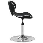 vidaXL Scaun de bar, negru, piele ecologică vidaXL Scaun de bar, negru, piele ecologică