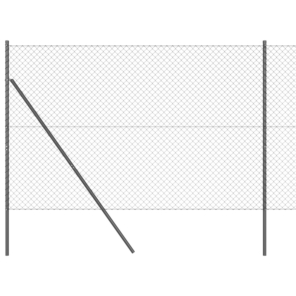 vidaXL Set de Stâlpi de Gard Gri 1.6 x 10 m Oțel Galvanizat