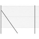 vidaXL Împrejmuire din plasă cu stâlpi Gri 1.6 x 10 m Oțel vidaXL Împrejmuire din plasă cu stâlpi Gri 1.6 x 10 m Oțel