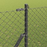 vidaXL Împrejmuire din plasă cu stâlpi Gri 1.6 x 10 m Oțel vidaXL Împrejmuire din plasă cu stâlpi Gri 1.6 x 10 m Oțel