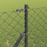vidaXL Împrejmuire din plasă cu stâlpi Gri 1.2 x 25 m Oțel vidaXL Împrejmuire din plasă cu stâlpi Gri 1.2 x 25 m Oțel