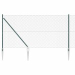 vidaXL Împrejmuire din plasă cu stâlpi Verde 1.2 x 10 m Oțel