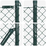 vidaXL Împrejmuire din plasă cu stâlpi Verde 1.2 x 10 m Oțel