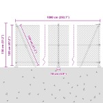 vidaXL Împrejmuire din plasă cu stâlpi Verde 1.2 x 10 m Oțel