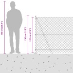 vidaXL Împrejmuire din plasă cu stâlpi Verde 1.2 x 10 m Oțel