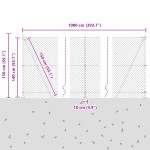 vidaXL Împrejmuire din plasă cu stâlpi Verde 1.4 x 10 m Oțel