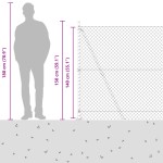 vidaXL Împrejmuire din plasă cu stâlpi Verde 1.4 x 10 m Oțel