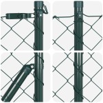 vidaXL Împrejmuire din plasă cu stâlpi Verde 1 x 10 m Oțel