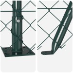 vidaXL Împrejmuire din plasă cu stâlpi Verde 1 x 10 m Oțel