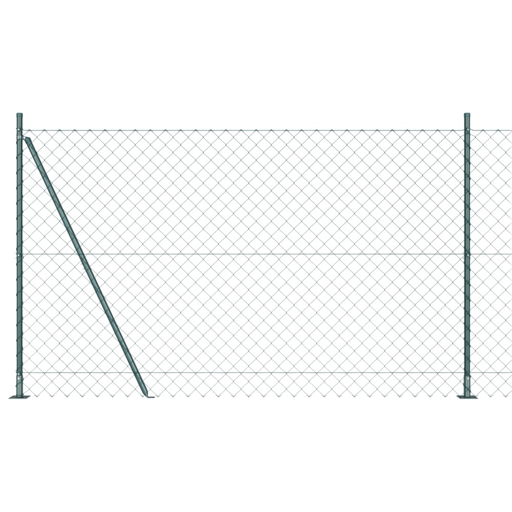 vidaXL Împrejmuire din plasă cu stâlpi Verde 1.6 x 10 m Oțel