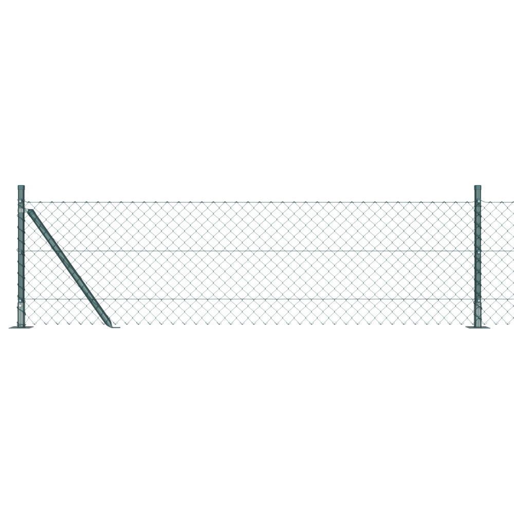 vidaXL Împrejmuire din plasă cu stâlpi Verde 0.4 x 25 m Oțel