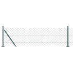 vidaXL Împrejmuire din plasă cu stâlpi Verde 0.6 x 25 m Oțel