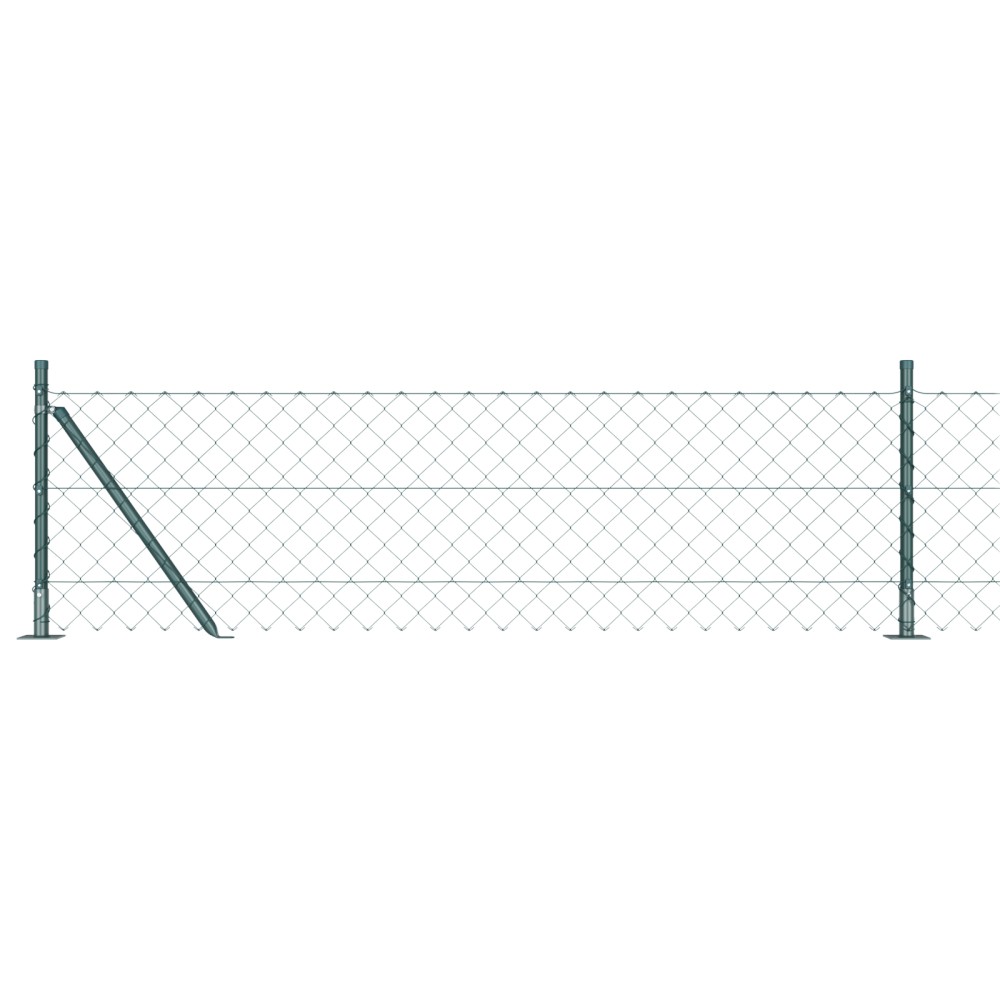 vidaXL Împrejmuire din plasă cu stâlpi Verde 0.4 x 25 m Oțel