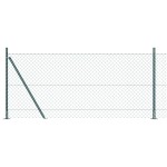 vidaXL Împrejmuire din plasă cu stâlpi Verde 0.8 x 25 m Oțel