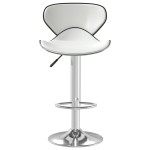 vidaXL Scaun de bar, alb, piele ecologică vidaXL Scaun de bar, alb, piele ecologică