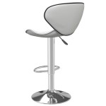vidaXL Scaun de bar, alb, piele ecologică vidaXL Scaun de bar, alb, piele ecologică