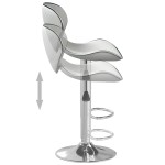 vidaXL Scaun de bar, alb, piele ecologică vidaXL Scaun de bar, alb, piele ecologică