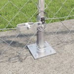 vidaXL Împrejmuire din plasă cu stâlpi Argintiu 0.8 x 10 m Oțel