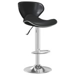 vidaXL Scaun de bar, negru, piele ecologică vidaXL Scaun de bar, negru, piele ecologică