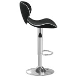 vidaXL Scaun de bar, negru, piele ecologică vidaXL Scaun de bar, negru, piele ecologică
