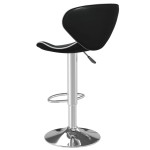 vidaXL Scaun de bar, negru, piele ecologică vidaXL Scaun de bar, negru, piele ecologică