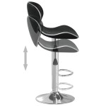 vidaXL Scaun de bar, negru, piele ecologică vidaXL Scaun de bar, negru, piele ecologică