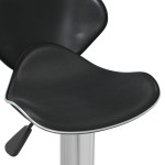 vidaXL Scaun de bar, negru, piele ecologică vidaXL Scaun de bar, negru, piele ecologică