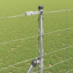 vidaXL Stâlp de gard. Galvanizat 50 x 1,4 m Oțel