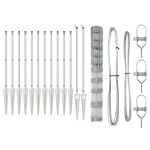 vidaXL Stâlp de gard. Galvanizat 25 x 1,2 m Oțel