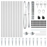 vidaXL Stâlp de gard. Galvanizat 50 x 1 m Oțel