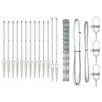 vidaXL Stâlp de gard. Galvanizat 50 x 1,4 m Oțel