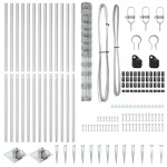 vidaXL Stâlp de gard. Galvanizat 50 x 1,4 m Oțel