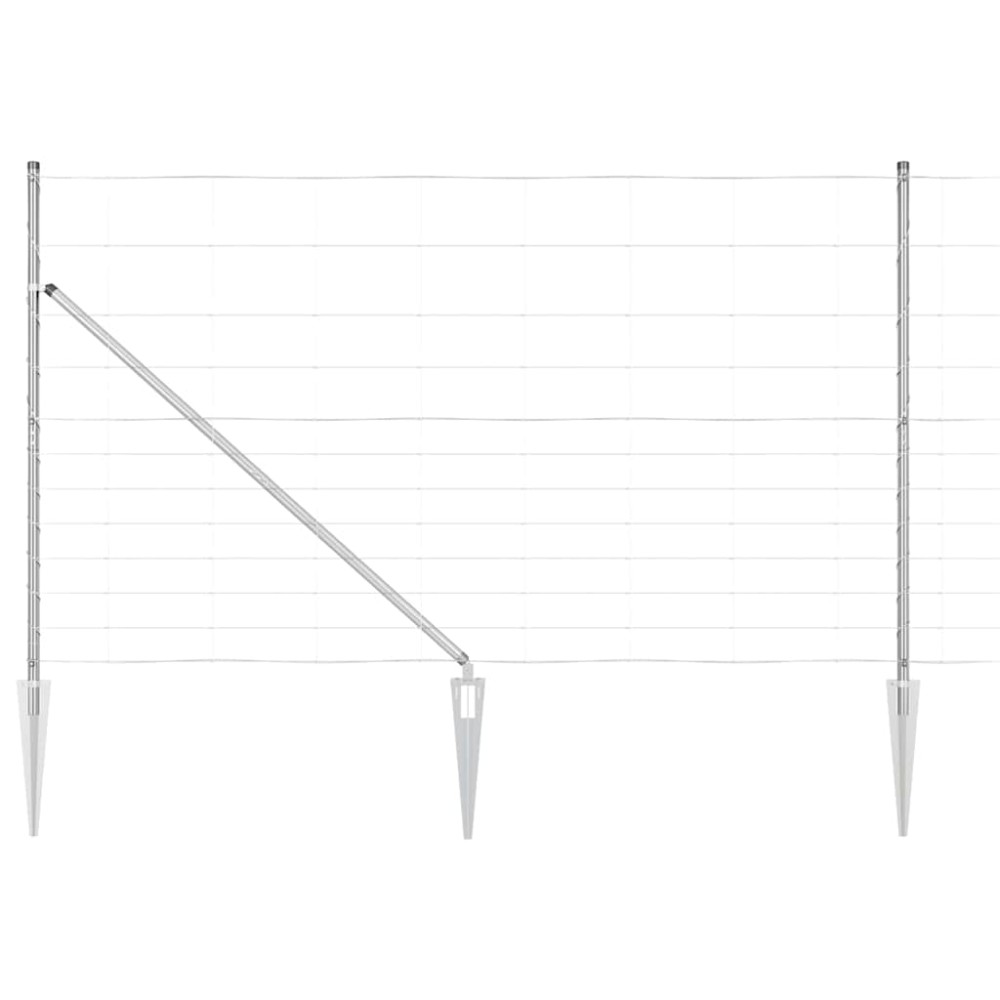 vidaXL Stâlp de gard. Galvanizat 50 x 1,4 m Oțel