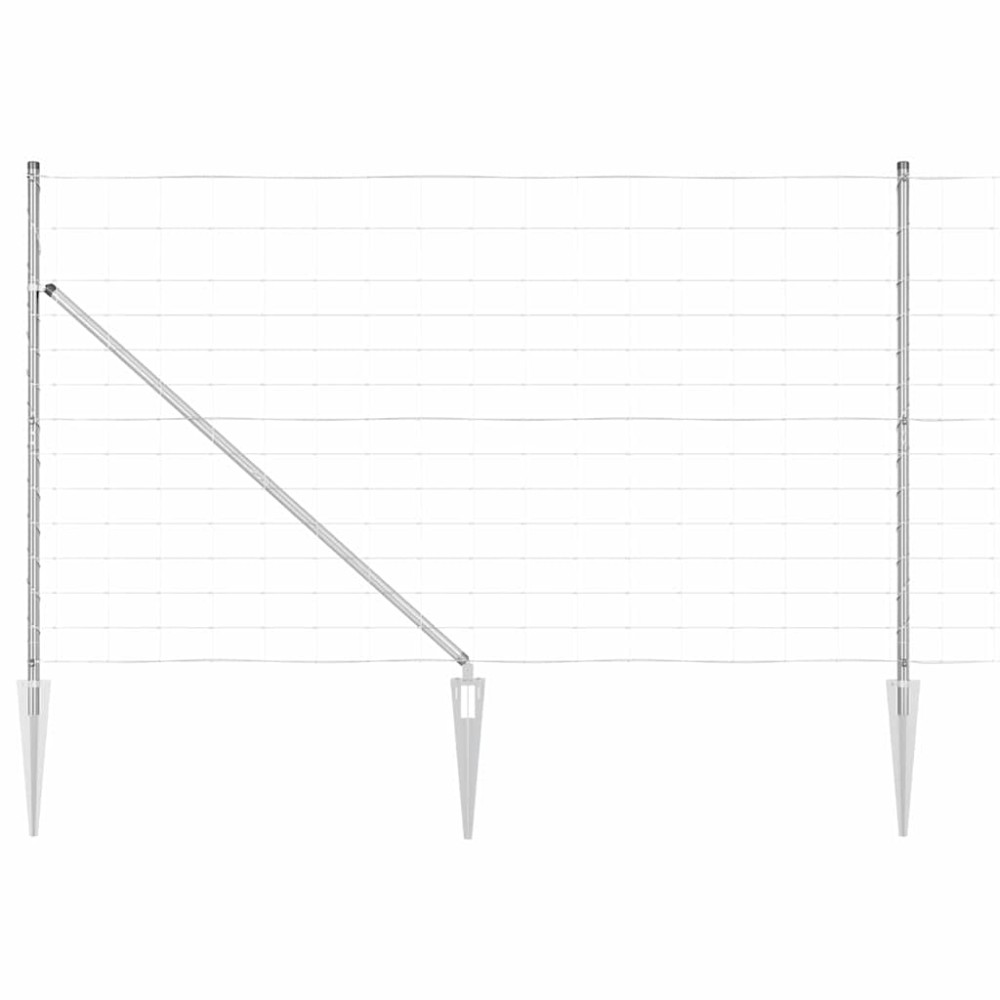 vidaXL Stâlp de gard. Galvanizat 50 x 1,4 m Oțel