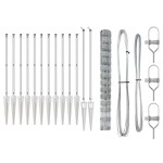 vidaXL Stâlp de gard. Galvanizat 50 x 1,4 m Oțel