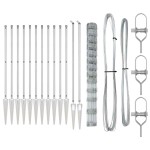 vidaXL Stâlp de gard. Galvanizat 50 x 1,5 m Oțel