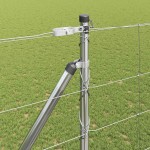 vidaXL Gard pentru câmp Argintiu 50 x 1.6 m Oțel galvanizat