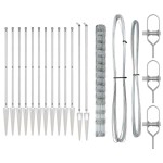 vidaXL Gard pentru câmp Argintiu 50 x 1.6 m Oțel galvanizat