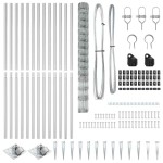 vidaXL Gard pentru câmp Argintiu 50 x 1.6 m Oțel galvanizat