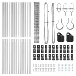 vidaXL Gard pentru câmp Argintiu 100 x 0.8 m Oțel galvanizat